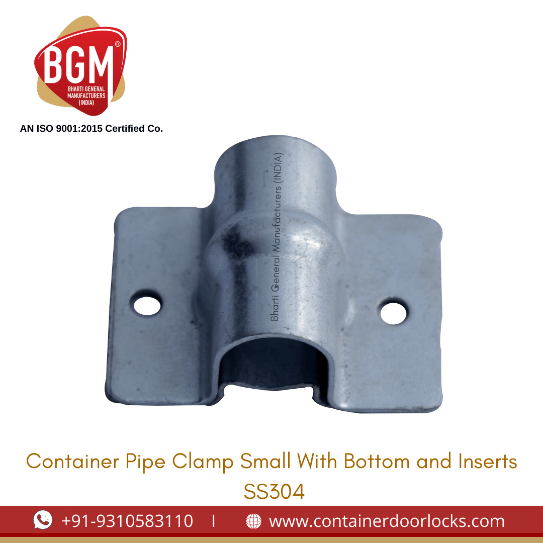 Container Pipe Clamp Small with Bottom and Inserts (SS 304)